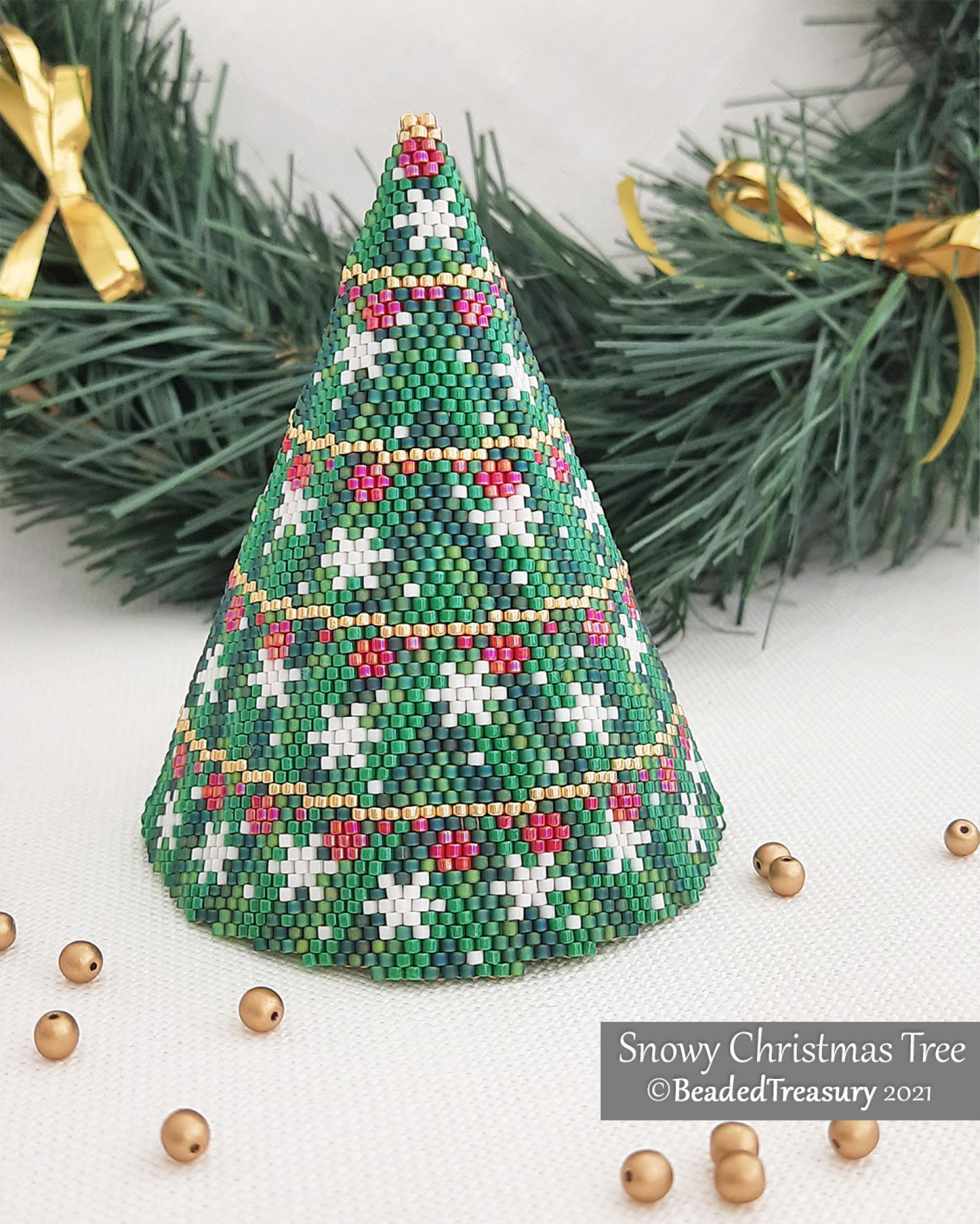 Beaded Christmas Tree Kit Green Beaded Christmas Ornament Kits 