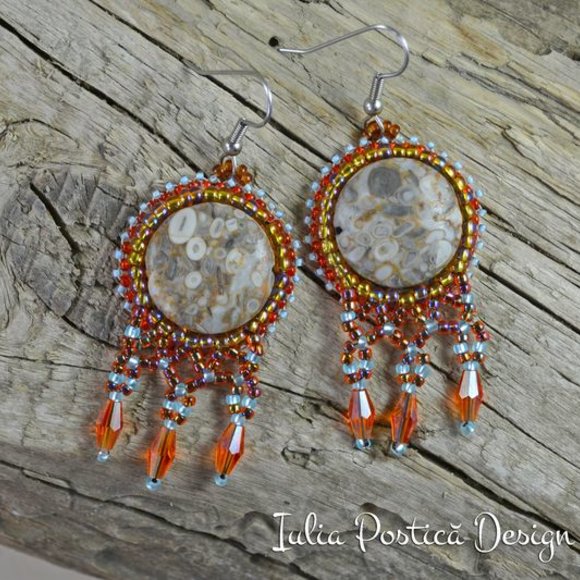 EARRINGS WITH JASPER