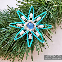 AIRY SNOWFLAKE Ornament Beading Tutorial