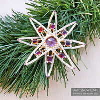 AIRY SNOWFLAKE Ornament Beading Tutorial