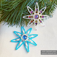 AIRY SNOWFLAKE Ornament Beading Tutorial