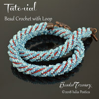BEAD CROCHET WITH LOOP Necklace Tutorial, Beaded crochet rope pattern made with seed beads - .PDF Download