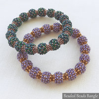 BEADED BEADS BANGLE - Beading Tutorial - Instant .pdf Download