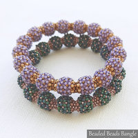 BEADED BEADS BANGLE - Beading Tutorial - Instant .pdf Download