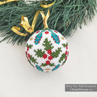 BERRY TREE BALL - Beaded Christmas Ornament Pattern - 3D Peyote Ball