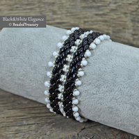 BLACK&WHITE ELEGANCE BRACELET - Beading Tutorial