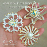 SWIRL SNOWFLAKE Christmas Ornament Beading Tutorial - Instant PDF Download