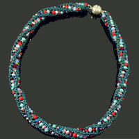 CHUNKY HELIX ROPE - Beaded textured spiral rope necklace tutorial - .pdf Download