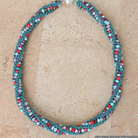 CHUNKY HELIX ROPE - Beaded textured spiral rope necklace tutorial - .pdf Download