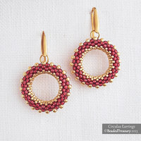 CIRCULUS EARRINGS - Minimalist Spectacular Geometric Beading Tutorial - Peyote Stitch