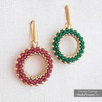 CIRCULUS EARRINGS - Minimalist Spectacular Geometric Beading Tutorial - Peyote Stitch