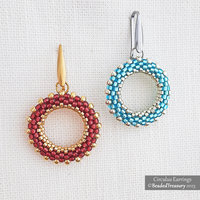 CIRCULUS EARRINGS - Minimalist Spectacular Geometric Beading Tutorial - Peyote Stitch