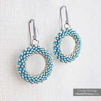 CIRCULUS EARRINGS - Minimalist Spectacular Geometric Beading Tutorial - Peyote Stitch