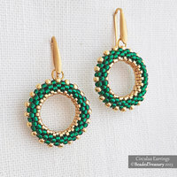 CIRCULUS EARRINGS - Minimalist Spectacular Geometric Beading Tutorial - Peyote Stitch