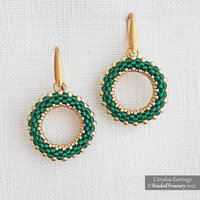 CIRCULUS EARRINGS - Minimalist Spectacular Geometric Beading Tutorial - Peyote Stitch