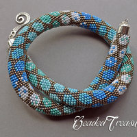 CITY STYLE - bead crochet necklace pattern / Bead crochet pattern / Crochet rope pattern / PATTERN ONLY
