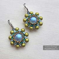 COSMOS EARRINGS - Beading Tutorial - Instant .pdf Download