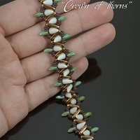 CROWN OF THORNS - beading pattern, beaded bracelet tutorial, CzechMates Beam Spike Demi Round beads / TUTORIAL ONLY