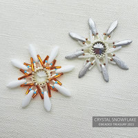 CRYSTAL SNOWFLAKE Ornament / Earrings - Beading Tutorial