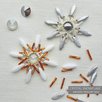CRYSTAL SNOWFLAKE Ornament / Earrings - Beading Tutorial