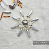 CRYSTAL SNOWFLAKE Ornament / Earrings - Beading Tutorial