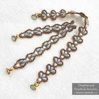 2 Beading Tutorials Pack - DROP FAN Bracelet and DROP BUDS Bracelet