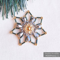 DROPLETS SNOWFLAKE - Christmas Ornament Beading Tutorial