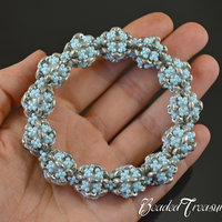FROZEN DREAM - beadwoven bracelet tutorial, superduo bead pattern, beaded bracelet pattern, seed beads / TUTORIAL ONLY