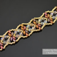 GOLDEN AGE BRACELET - Beading Tutorial with Superduo and Seed Beads