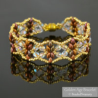 GOLDEN AGE BRACELET - Beading Tutorial with Superduo and Seed Beads