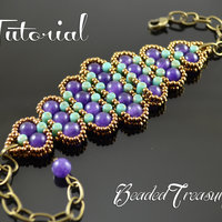HISTORY - beadwoven bracelet tutorial, rulla bead pattern, seed bead pattern, beading tutorial, beaded bracelet pattern / TUTORIAL ONLY