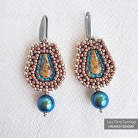 LACY DROP Earrings, CRAW Beading Tutorial