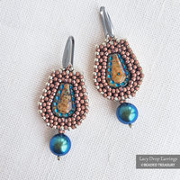 LACY DROP Earrings, CRAW Beading Tutorial