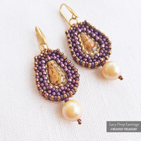 LACY DROP Earrings, CRAW Beading Tutorial