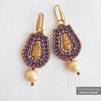 LACY DROP Earrings, CRAW Beading Tutorial