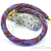 LAVENDER THERAPY - bead crochet necklace pattern / Bead crochet rope pattern / PATTERN ONLY