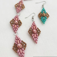 LEAFY BRACELET AND EARRINGS - Beading Tutorial - Instant .pdf download