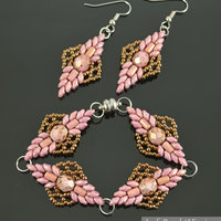 LEAFY BRACELET AND EARRINGS - Beading Tutorial - Instant .pdf download