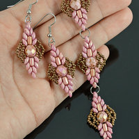 LEAFY BRACELET AND EARRINGS - Beading Tutorial - Instant .pdf download