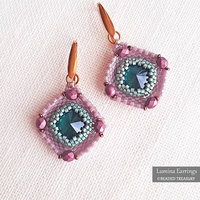 LUMINA EARRINGS Peyote Stitch Beading Tutorial