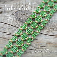 MOROCCO Beaded lace bracelet tutorial with Superduo beads Seed beads pattern - Instant PDF Download