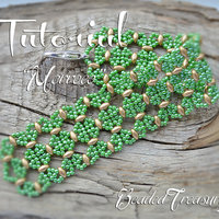 MOROCCO Beaded lace bracelet tutorial with Superduo beads Seed beads pattern - Instant PDF Download