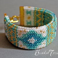MEDITERRANEAN BREEZE - bead crochet bracelet pattern / Bead crochet pattern / Bracelet tutorial / Beaded bracelet / PATTERN ONLY
