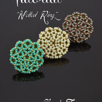 NETTED RING - seed bead pattern, beadwoven ring tutorial, beading tutorial, beaded ring pattern / TUTORIAL ONLY