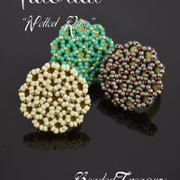 NETTED RING - seed bead pattern, beadwoven ring tutorial, beading tutorial, beaded ring pattern / TUTORIAL ONLY