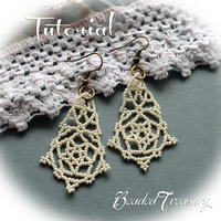 PEARLY LACE - beadweaving earrings tutorial / Beading tutorial / Earring tutorial / Beading pattern / Beaded earrings / TUTORIAL ONLY