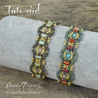 RULLA BAND beading tutorial Beaded bracelet tutorial Rulla Firepolished Seed beads pattern - .PDF Download
