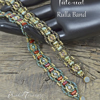 RULLA BAND beading tutorial Beaded bracelet tutorial Rulla Firepolished Seed beads pattern - .PDF Download