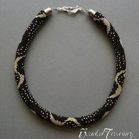 SILVER RAIN Bead crochet pattern / Beaded crochet rope necklace pattern / .PDF Download