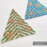 Flat Odd Peyote Pattern - FALLING SNOWFLAKES TREE Ornament